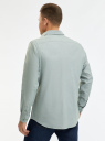 Рубашка хлопковая с нагрудными карманами oodji для Мужчина (зеленый), 3L330012M/50929N/6200N