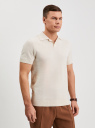 Поло вязаное из хлопка oodji для Мужчины (белый), 4L512042M/52542/1200M