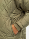 Куртка oversize с капюшоном oodji для Женщины (зеленый), 10207015/32754/6801N
