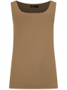 Топ из эластичной ткани на широких бретелях oodji для женщины (коричневый), 24315002-3B/45297/3701N