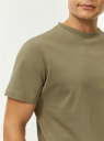 Футболка прямого силуэта из мерсеризованного хлопка oodji для Мужчины (зеленый), 5L641001I-2/51634/6601N