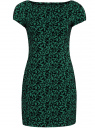 Платье облегающее с вырезом-лодочкой oodji для женщины (зеленый), 14001117-3/33038/6D29E