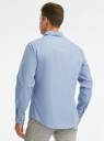 Рубашка прямого силуэта с длинным рукавом oodji для мужчины (синий), 3B110034M-1/49838N/7000N