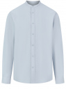 Рубашка хлопковая с воротником-стойкой oodji для Мужчины (синий), 3L330008M/50866N/7000N