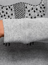 Свитшот с рукавами реглан и принтом oodji для женщины (серый), 14807031B/15640/2029Z
