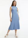 Платье в рубчик без рукавов oodji для Женщина (синий), 14015043/50249/7000N