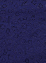 Платье кружевное с контрастным воротником oodji для женщины (синий), 11911008/45945/7500N