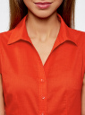 Рубашка базовая без рукавов oodji для женщины (красный), 11405063-6/45510/4500N