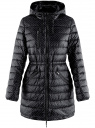 Куртка удлиненная с асимметричным низом oodji для Женщины (черный), 10203056-1/45614/2912G