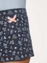 Пижама хлопковая с принтом oodji для Женщины (синий), 56002196-5/47969/7079P