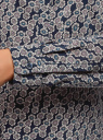 Блузка вискозная прямого силуэта oodji для женщины (синий), 21400394-1B/39658N/7933F