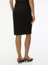 Юбка-карандаш трикотажная с люрексом oodji для Женщины (черный) Юбка-карандаш трикотажная с люрексом oodji для Женщины (черный), 14101135B/52852/2991X