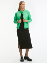 Куртка стеганая с воротником-стойкой oodji для женщины (зеленый), 10203060B/43363/6A01N