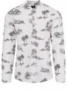 Рубашка из смесового льна с длинным рукавом oodji для Мужчины (белый), 3B320002M-4/50932N/1029O