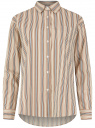 Рубашка свободного силуэта с нагрудным карманом oodji для Женщины (белый), 13K11023-1/49387/1230S