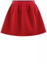 Юбка из фактурной ткани на эластичном поясе oodji для женщины (красный), 14100019-2/45990/4500N