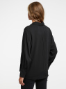 Блузка из вискозы свободного силуэта oodji для Женщины (черный), 11411227/51024/2900N