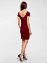 Платье облегающего силуэта с глубоким вырезом на спине oodji для Женщина (красный), 24001082-2B/47420/4901N