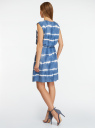 Платье вискозное с эффектом тай-дай oodji для женщины (синий), 11910073-7B/26346/7412T