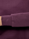 Свитшот базовый из хлопка oodji для женщины (фиолетовый), 14801045-8B/48015/8800N