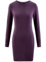 Платье базовое из вискозы с пуговицами на рукаве oodji для женщины (фиолетовый), 73912217-1B/33506/8800N