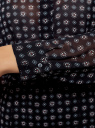 Платье из струящейся ткани с ремнем oodji для женщины (синий), 21912001-4B/17358/7912G