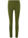 Брюки облегающие с декоративными карманами oodji для женщины (зеленый), 28600036/43127/6901N