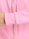 Толстовка с капюшоном и карманами oodji для женщины (розовый), 16901079-2B/46173/4001N