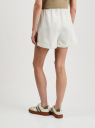 Шорты хлопковые с высокой талией oodji для Женщины (белый), 21804007/50957/1200N