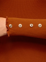 Водолазка в рубчик с пуговицами на рукавах oodji для Женщины (коричневый), 15E11009-1/48037/3100N