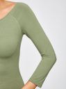 Платье облегающее с вырезом-лодочкой oodji для Женщины (зеленый), 14017001-6B/47420/6200N
