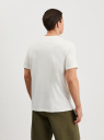 Футболка хлопковая с принтом oodji для Мужчины (белый), 5L621002I-141/46154/1233P