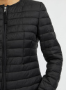 Куртка стеганая на молнии oodji для Женщины (черный), 10204074/33445/2900N