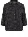 Блузка вискозная с отложным воротником oodji для женщины (черный), 11403231B/26346/2910D