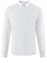 Рубашка базовая из фактурной ткани oodji для мужчины (белый), 3B110020M-1/48379N/1000N