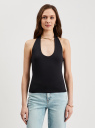 Топ-халтер трикотажный oodji для Женщины (черный), 24315014/45297/2900N