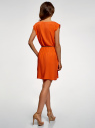 Платье вискозное без рукавов oodji для Женщины (оранжевый), 11910073B/26346/4501N