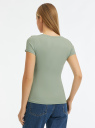 Футболка базовая с круглым вырезом oodji для Женщины (зеленый) Футболка базовая с круглым вырезом oodji для Женщины (зеленый), 14701005-25B/45297/6001N