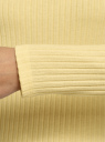 Джемпер трикотажный с вырезом-лодочкой oodji для женщины (желтый), 14201045/49812/5293X