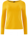 Футболка с длинным рукавом oodji для Женщины (желтый), 24201007B/46147/5201N