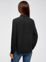 Блузка базовая из струящейся ткани oodji для женщины (черный), 11400368-8B/48854/2900N