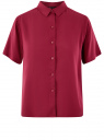 Блузка вискозная с короткими рукавами oodji для Женщины (красный), 11411137-2B/26346/4902N