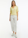 Блузка вискозная с отложным воротником oodji для Женщины (желтый) Блузка вискозная с отложным воротником oodji для Женщины (желтый), 11403231B/26346/5201N