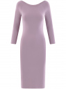 Платье облегающее с вырезом-лодочкой oodji для Женщины (фиолетовый), 14017001-6B/47420/8000N
