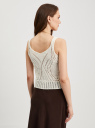 Топ ажурной вязки oodji для Женщины (белый), 73305001/53076/1200N