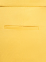 Шорты-трапеция на молнии сбоку oodji для женщины (желтый), 11800030-1B/35589/5100N