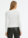 Футболка с длинным рукавом oodji для Женщины (белый) Футболка с длинным рукавом oodji для Женщины (белый), 24201027-1/45297/1201N