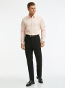 Рубашка приталенная с длинным рукавом oodji для Мужчина (розовый), 3B140008M/34146N/4B00N