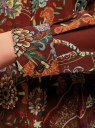 Блузка свободного силуэта с цветочным принтом oodji для Женщины (красный), 21411109/46038/3119F