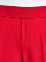 Брюки зауженные на эластичном поясе oodji для женщины (красный), 11703091B/18600/4501N